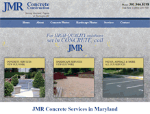 Tablet Screenshot of jmrconcrete.com